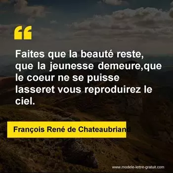 Citation François René de Chateaubriand