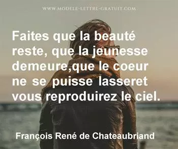 Citation de François René de Chateaubriand