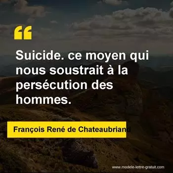 Citation François René de Chateaubriand