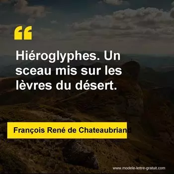 Citation François René de Chateaubriand