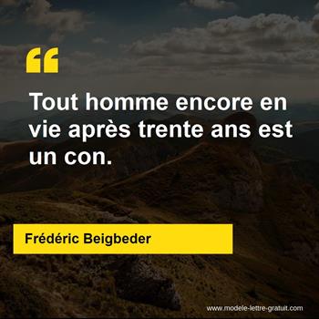 Citation de Frédéric Beigbeder