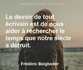 Citation de Frédéric Beigbeder