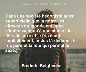 Citation de Frédéric Beigbeder