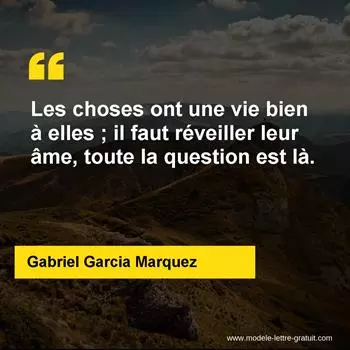 Citation Gabriel Garcia Marquez