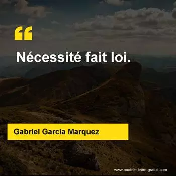Citation Gabriel Garcia Marquez