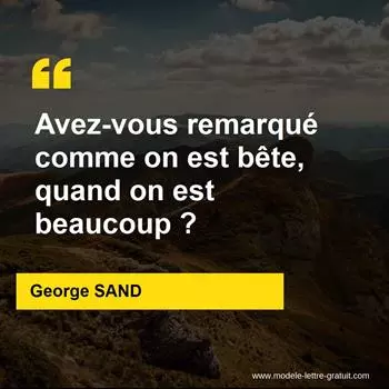 Citation George SAND