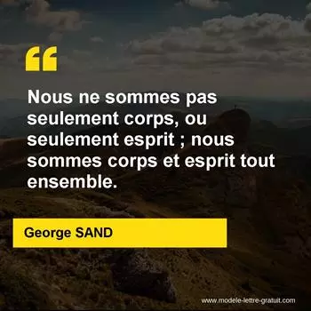 Citation George SAND