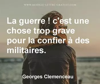 Citation de Georges Clemenceau