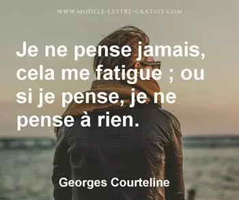 Citation de Georges Courteline