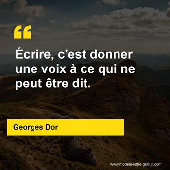 Citation Georges Dor