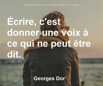 Citation de Georges Dor