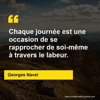 Citation Georges Navel