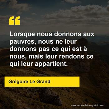 Citation Grégoire Le Grand