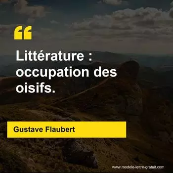 Citation Gustave Flaubert