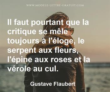 Citation de Gustave Flaubert