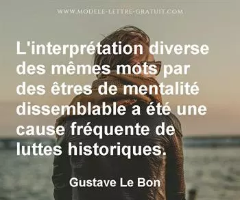 Citation de Gustave Le Bon