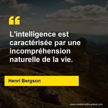 Citation Henri Bergson
