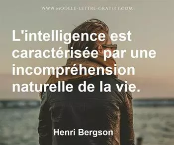 Citation de Henri Bergson