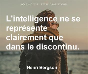 Citation de Henri Bergson