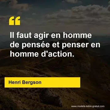 Citation Henri Bergson