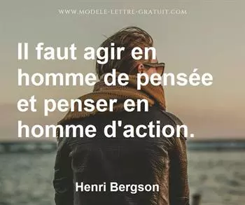 Citation de Henri Bergson