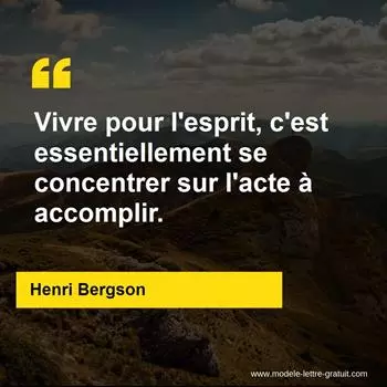 Citation Henri Bergson