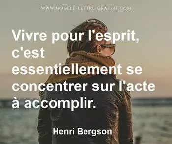 Citation de Henri Bergson