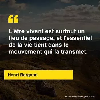 Citation Henri Bergson
