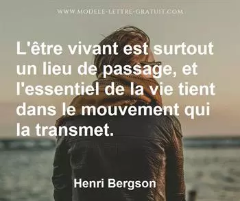 Citation de Henri Bergson