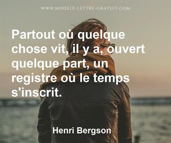 Citation de Henri Bergson