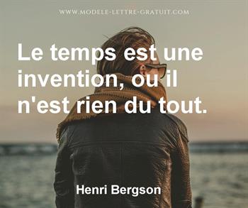 Citation de Henri Bergson