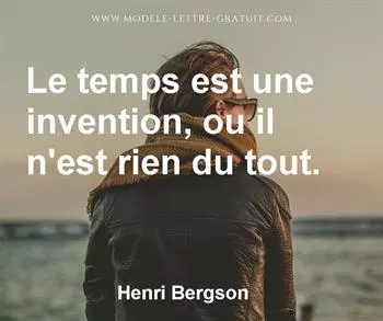 Citation de Henri Bergson