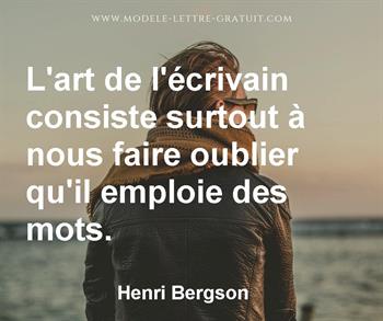 Citation de Henri Bergson