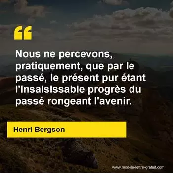 Citation Henri Bergson