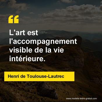 Citation de Henri de Toulouse-Lautrec