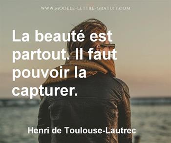 Citation de Henri de Toulouse-Lautrec