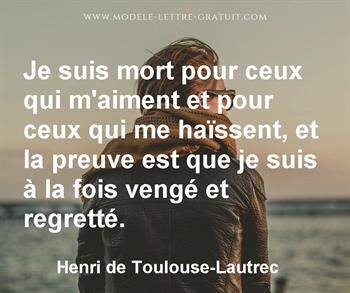 Citation de Henri de Toulouse-Lautrec