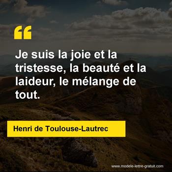 Citation de Henri de Toulouse-Lautrec