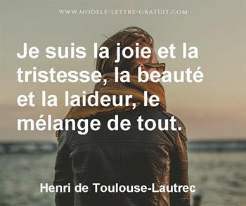 Citation de Henri de Toulouse-Lautrec