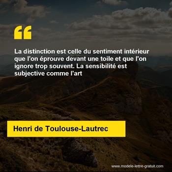 Citation de Henri de Toulouse-Lautrec