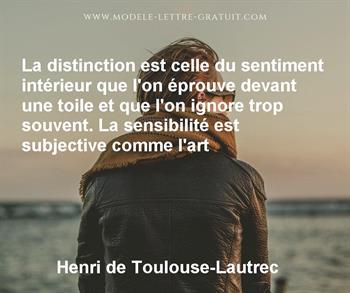 Citation de Henri de Toulouse-Lautrec