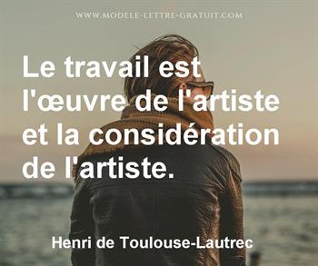 Citation de Henri de Toulouse-Lautrec