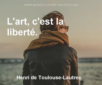 Citation de Henri de Toulouse-Lautrec