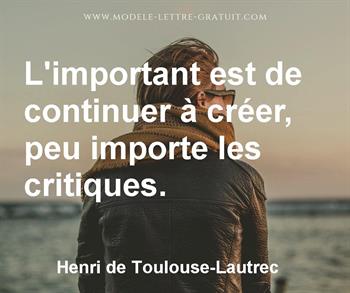 Citation de Henri de Toulouse-Lautrec