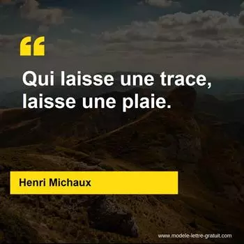 Citation Henri Michaux