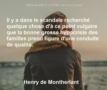 Citation de Henry de Montherlant