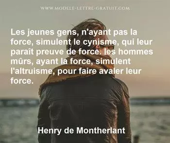 Citation de Henry de Montherlant