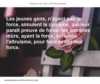 Citations Henry de Montherlant