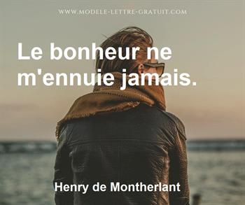 Citation de Henry de Montherlant