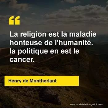 Citation Henry de Montherlant